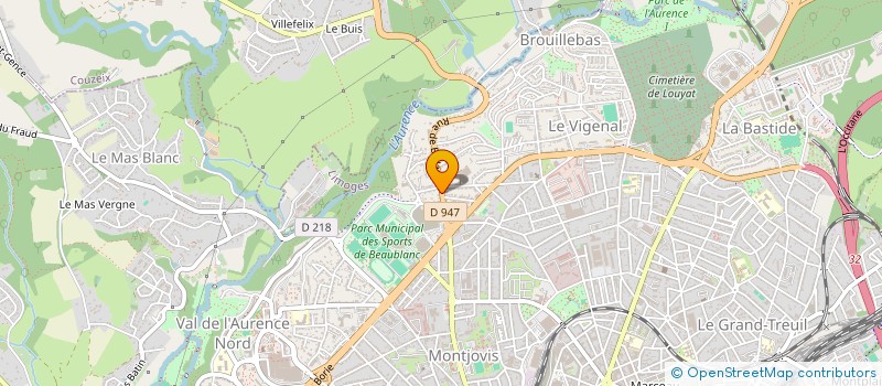localisation de l'entreprise MONSIEUR SYLVAIN MERCIER à LIMOGES