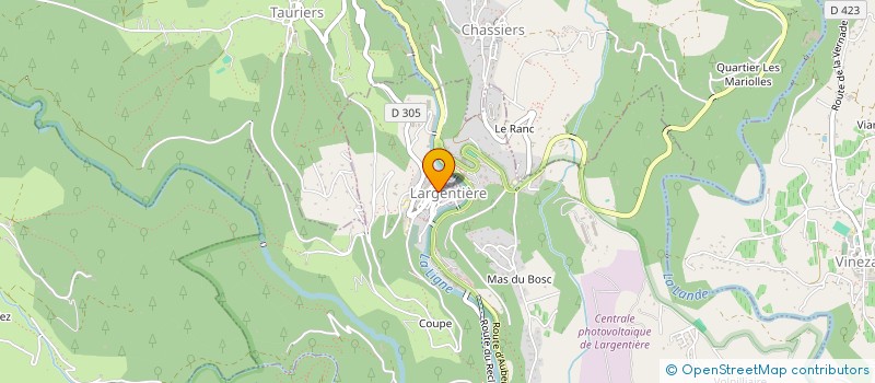 localisation de l'entreprise MONSIEUR SYLVAIN MERINO  LARGENTIERE