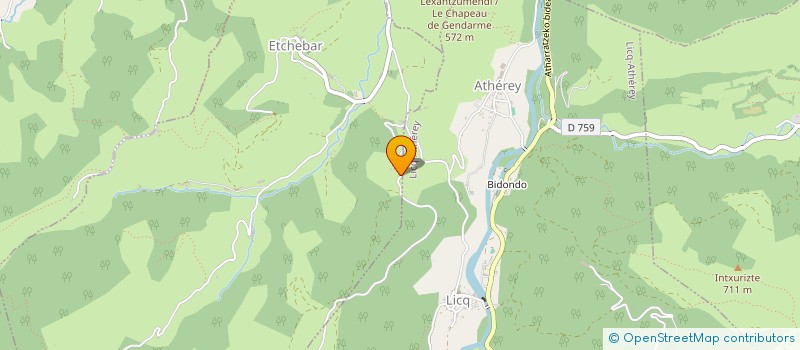 localisation de l'entreprise MONSIEUR SYLVAIN MEYRAT  ETCHEBAR