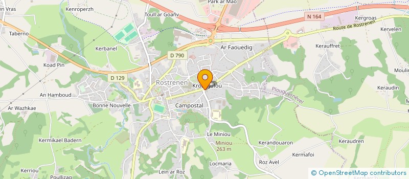 localisation de l'entreprise MONSIEUR SYLVAIN MONCHAUX  ROSTRENEN