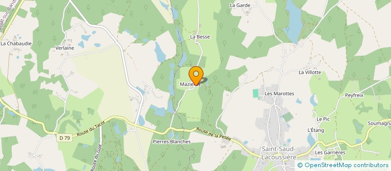 localisation de l'entreprise MONSIEUR SYLVAIN MONTASTIER  SAINT-SAUD-LACOUSSIERE