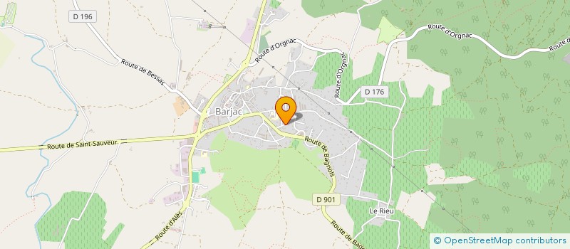 localisation de l'entreprise MONSIEUR SYLVAIN MONTET  BARJAC