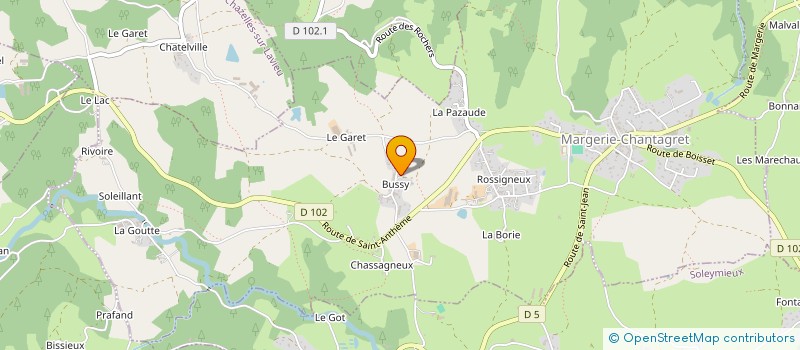 localisation de l'entreprise MONSIEUR SYLVAIN MORIN  MARGERIE-CHANTAGRET