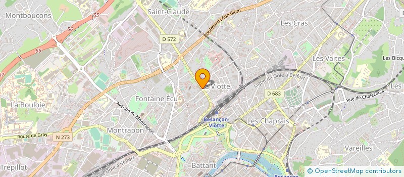 localisation de l'entreprise MONSIEUR SYLVAIN PARREAUX  BESANCON