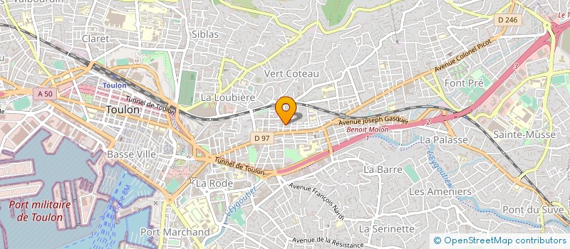 localisation de l'entreprise MONSIEUR SYLVAIN PARTOUCHE à TOULON