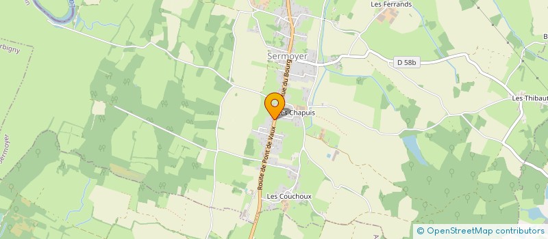 localisation de l'entreprise MONSIEUR SYLVAIN PECHOUX  SERMOYER