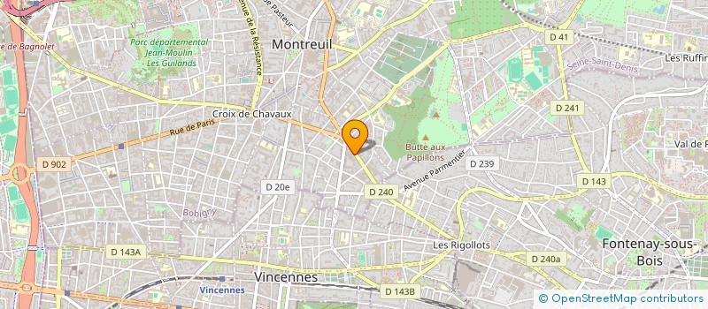 localisation de l'entreprise MONSIEUR SYLVAIN PERNIN à MONTREUIL