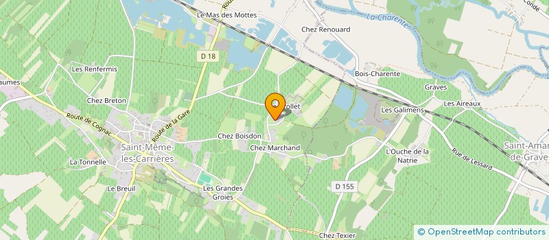 localisation de l'entreprise MONSIEUR SYLVAIN PERODEAU à SAINT-MEME-LES-CARRIERES