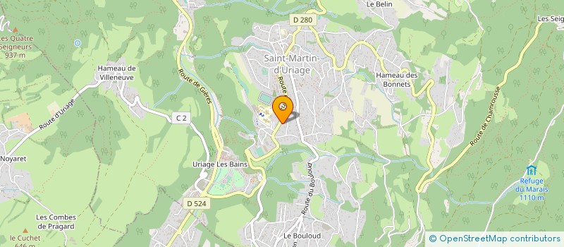 localisation de l'entreprise MONSIEUR SYLVAIN PERRAUD à SAINT-MARTIN-D'URIAGE