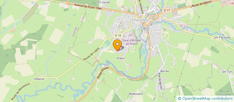 localisation de l'entreprise MONSIEUR SYLVAIN PILLERON  CHAROLLES