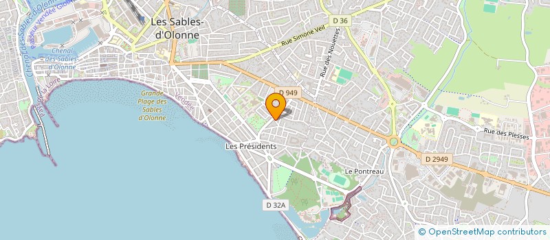 localisation de l'entreprise MONSIEUR SYLVAIN PIOT  LES SABLES D'OLONNE