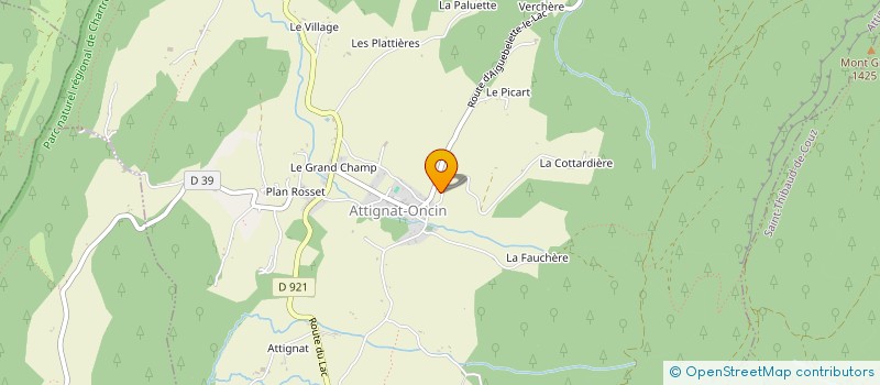 localisation de l'entreprise MONSIEUR SYLVAIN PIOZ  ATTIGNAT-ONCIN