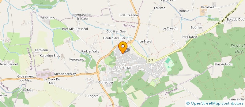 localisation de l'entreprise MONSIEUR SYLVAIN PRE à LOCRONAN