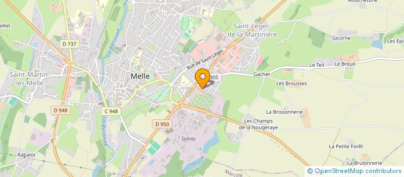 localisation de l'entreprise MONSIEUR SYLVAIN PUTEAUX  MELLE