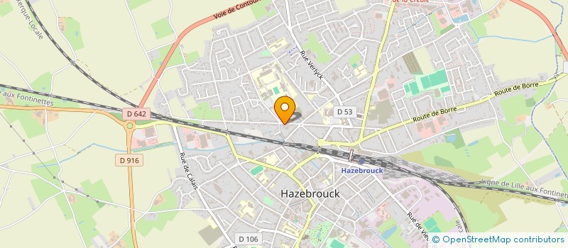 localisation de l'entreprise MONSIEUR SYLVAIN QUAEGEBEUR  HAZEBROUCK