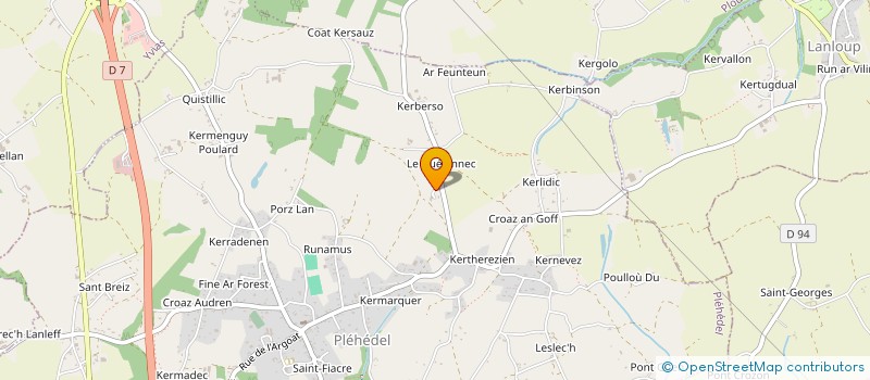 localisation de l'entreprise MONSIEUR SYLVAIN RAOULT à PLEHEDEL