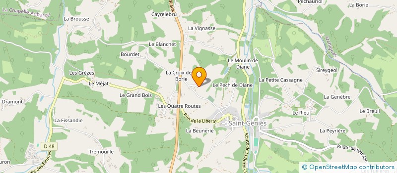 localisation de l'entreprise MONSIEUR SYLVAIN REBUT  SAINT-GENIES