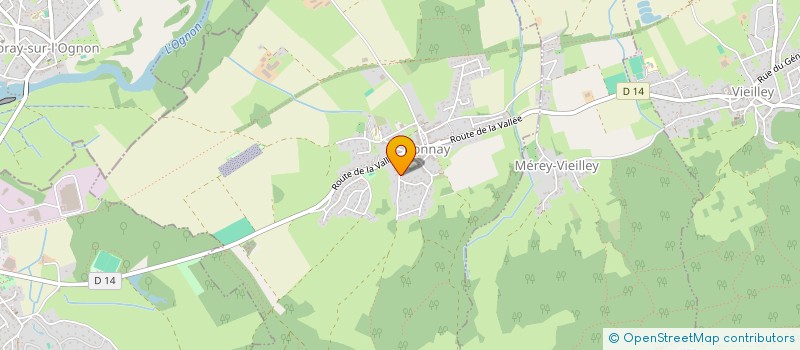 localisation de l'entreprise MONSIEUR SYLVAIN REGNIER  MEREY-VIEILLEY