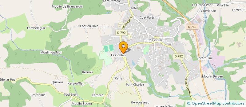 localisation de l'entreprise MONSIEUR SYLVAIN RIBET à LE FAOUET