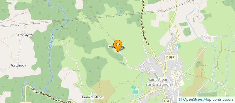 localisation de l'entreprise MONSIEUR SYLVAIN RODIER  SAINT-ALBAN-SUR-LIMAGNOLE