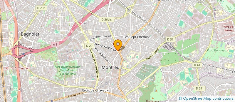 localisation de l'entreprise MONSIEUR SYLVAIN ROSELL à MONTREUIL