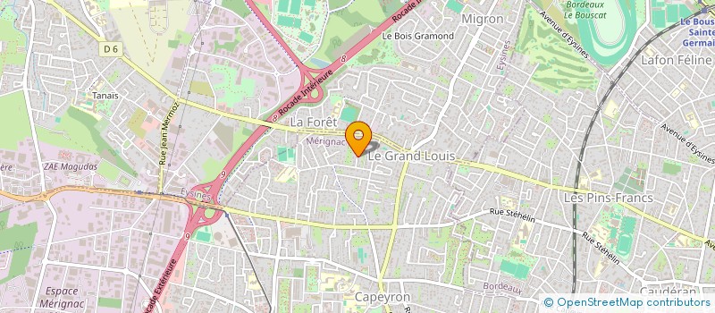 localisation de l'entreprise MONSIEUR SYLVAIN ROUAUD  MERIGNAC