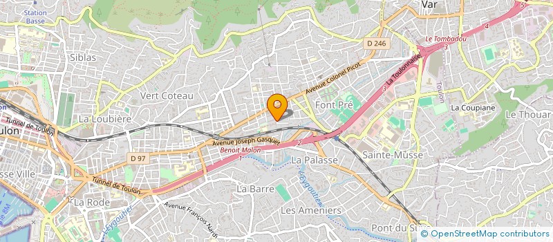 localisation de l'entreprise MONSIEUR SYLVAIN ROUSSEAUX  TOULON