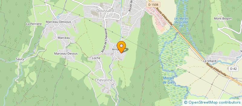 localisation de l'entreprise MONSIEUR SYLVAIN SACARD  DOUSSARD