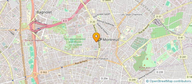 localisation de l'entreprise MONSIEUR SYLVAIN SANGAH à MONTREUIL