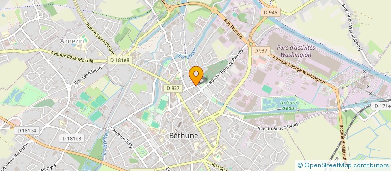 localisation de l'entreprise MONSIEUR SYLVAIN SANTOS  BETHUNE