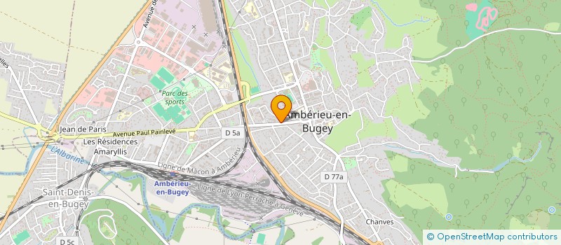 localisation de l'entreprise MONSIEUR SYLVAIN SARADIN  AMBERIEU-EN-BUGEY