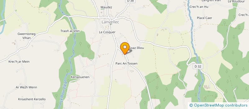 localisation de l'entreprise MONSIEUR SYLVAIN SURY à LANVELLEC