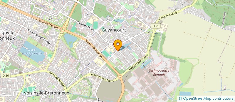 localisation de l'entreprise MONSIEUR SYLVAIN THEPAUT  GUYANCOURT