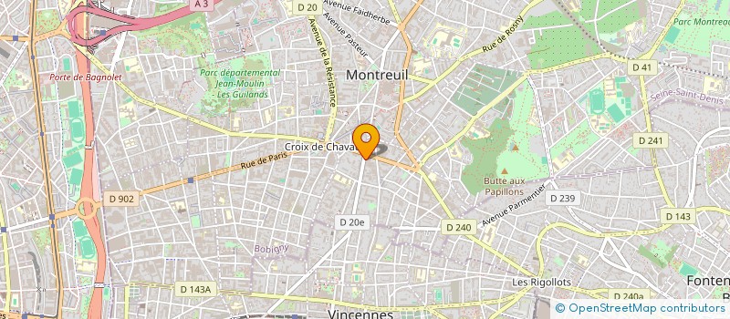 localisation de l'entreprise MONSIEUR SYLVAIN TRETON  MONTREUIL