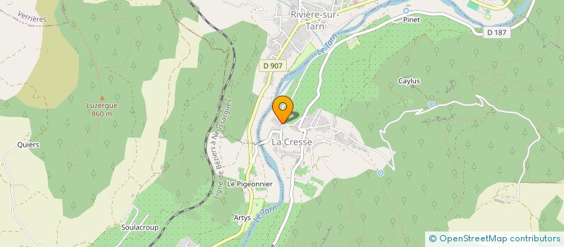 localisation de l'entreprise MONSIEUR SYLVAIN TROCELLIER  RIVIERE-SUR-TARN