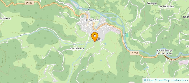 localisation de l'entreprise MONSIEUR SYLVAIN VALLON  DESAIGNES