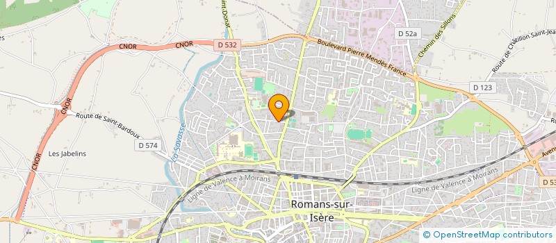 localisation de l'entreprise MONSIEUR SYLVAIN VERNAY à ROMANS-SUR-ISERE