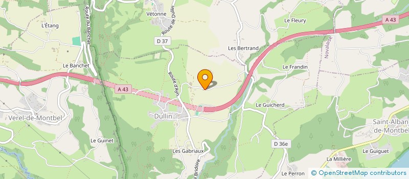 localisation de l'entreprise MONSIEUR SYLVAIN VEYRON  DULLIN