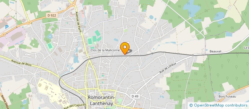 localisation de l'entreprise MONSIEUR SYLVAIN VILCOT  ROMORANTIN-LANTHENAY