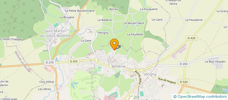 localisation de l'entreprise MONSIEUR SYLVERE CHAPONET à BELLEME