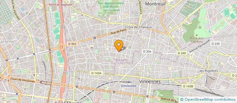 localisation de l'entreprise MONSIEUR SYLVERE CHATENET  MONTREUIL