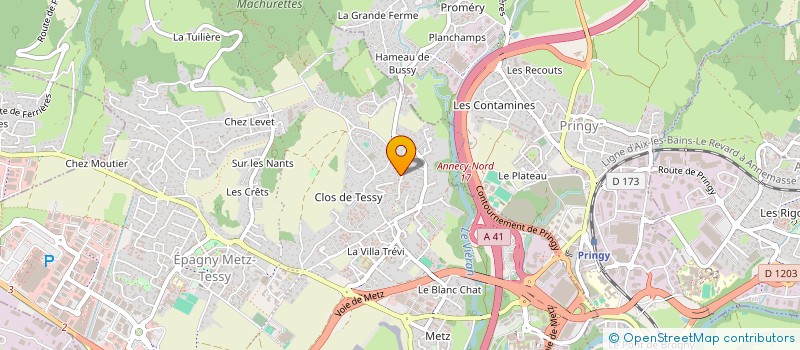 localisation de l'entreprise MONSIEUR SYLVERE COLIGNON  EPAGNY METZ-TESSY