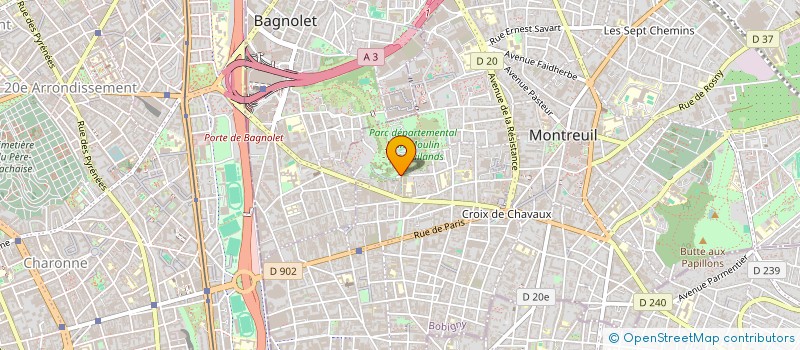 localisation de l'entreprise MONSIEUR SYLVERE PERROTIN à MONTREUIL