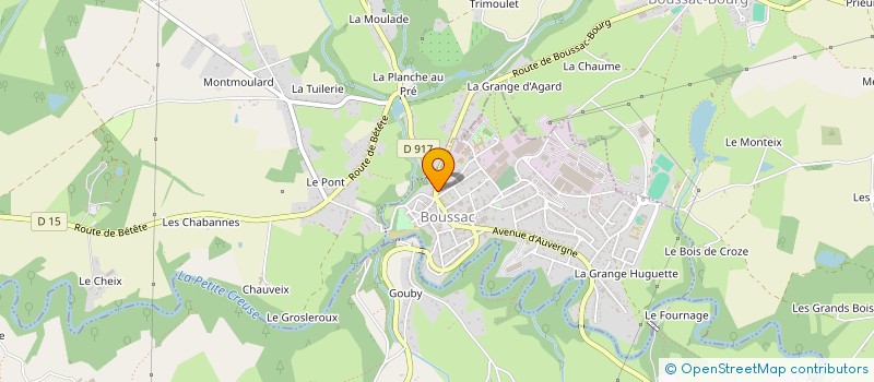 localisation de l'entreprise MONSIEUR SYLVESTRE FROT à BOUSSAC
