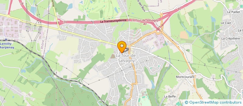 localisation de l'entreprise MONSIEUR SYLVESTRE POTHIN  LA TOUR-DE-SALVAGNY