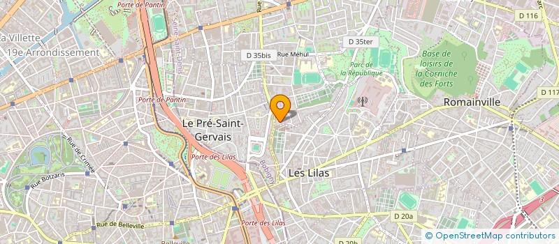 localisation de l'entreprise MONSIEUR SYLVIO LOPES DA COSTA  PANTIN