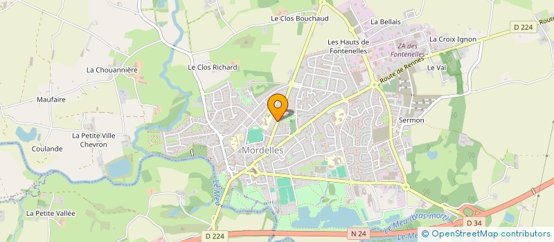 localisation de l'entreprise MONSIEUR TADEG GUILLAUME  MORDELLES