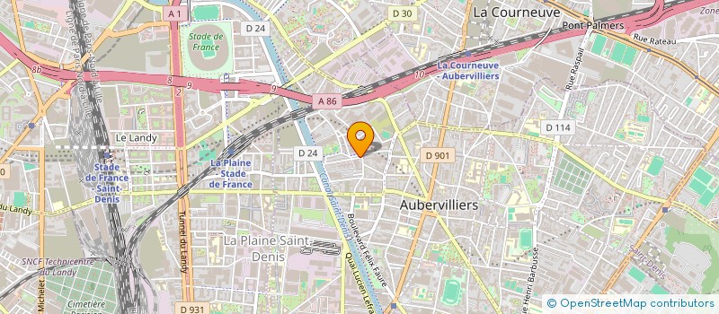 localisation de l'entreprise MONSIEUR TAHA EL OUALI  AUBERVILLIERS