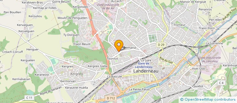 localisation de l'entreprise MONSIEUR TAHAR BOUAZIZ à LANDERNEAU