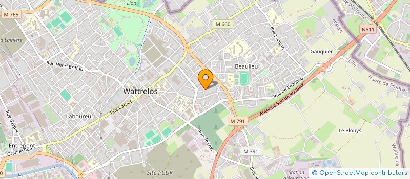 localisation de l'entreprise MONSIEUR TAHAR TALEB AHMED  WATTRELOS